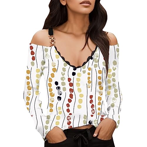 Tops Damen Langarm Tshirts Tunika Oberteile,Hochwertige Blusen...