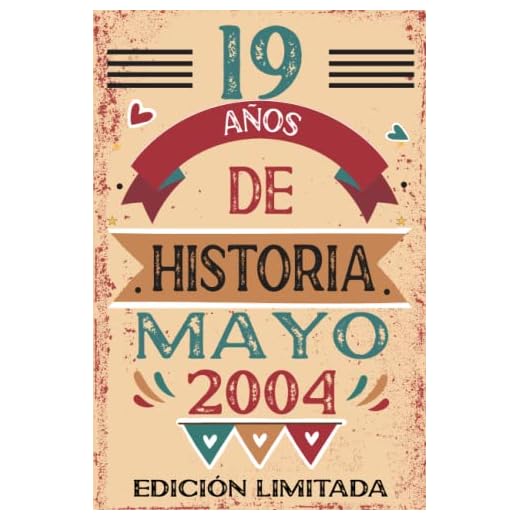 19 Años De Historia Mayo 2004: Libro de visitas, cuaderno, 110 páginas de felicitaciones, idea de regalo, regalo Para la esposa, novia, mujer, La madre