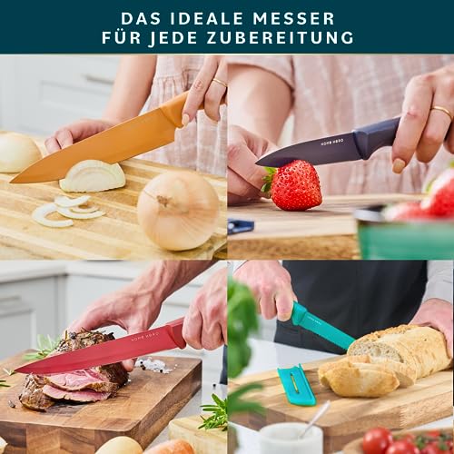 Home Hero 11-Tlg Messerset aus Edelstahl Mehrfarbig – Ansicht 5