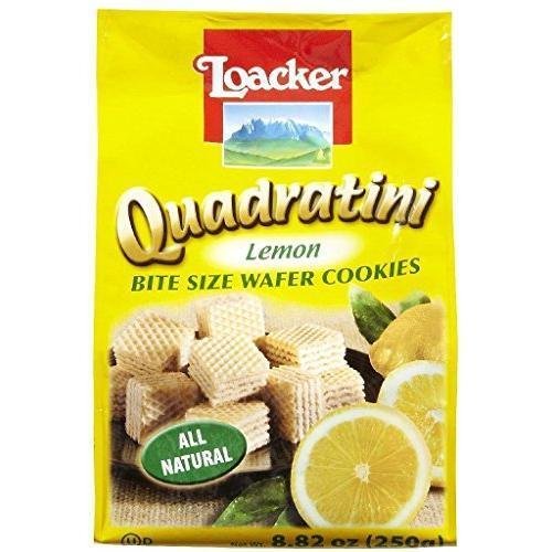 Loacker Quadratini Lemon Creme Wafer Cookie 8.82 oz. 1