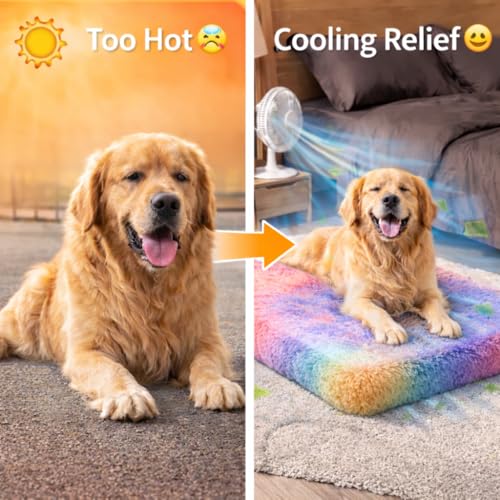 Image of ZEXSAZONE High-Density Rebond Foam Large Dog Bed | 90 x 60 CM Soft Rectangular Pet Bed | Washable, Thick Cushion with Anti-Slip Bottom | Indoor Use | (Coffee, Large, Dog Mattress)