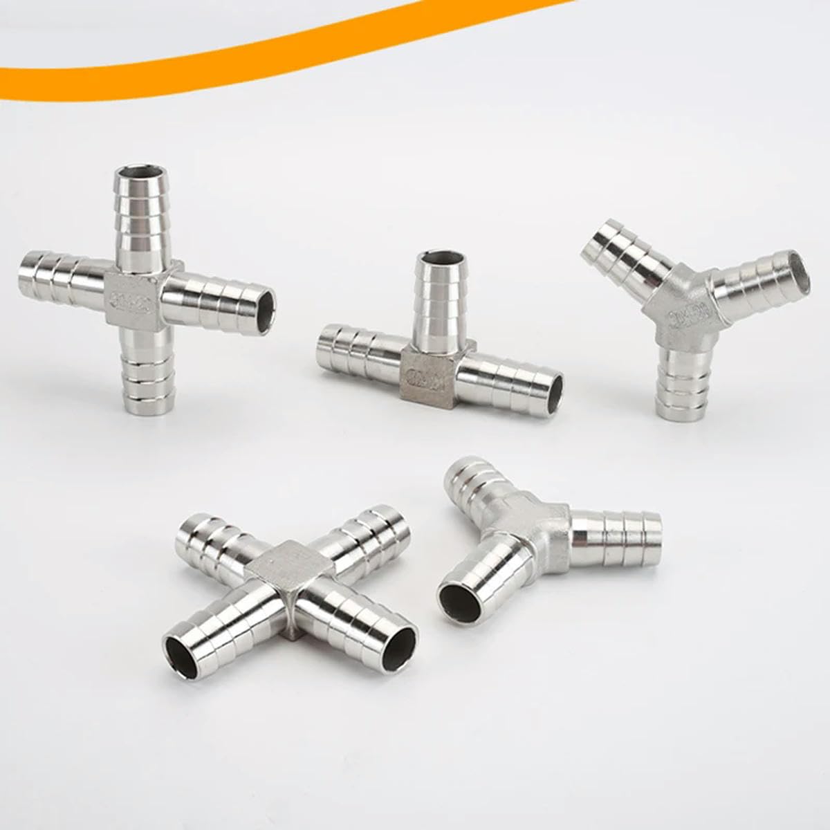 Conector de manguera de acero inoxidable 304 de 6 mm, 8 mm, 10 mm, 12 mm, tipo T, tipo Y, tipo Y, tipo Y, 40 mm