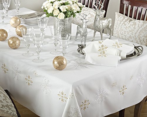 Servilletas SARO LIFESTYLE bordadas copo de nieve set 4 miniatura 5