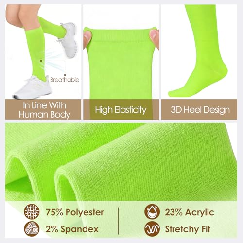 Image of American Trends Womens Athletic Knee High Socks Outdoor Sport Thigh High Stockings Casual Stripes Tube Socks