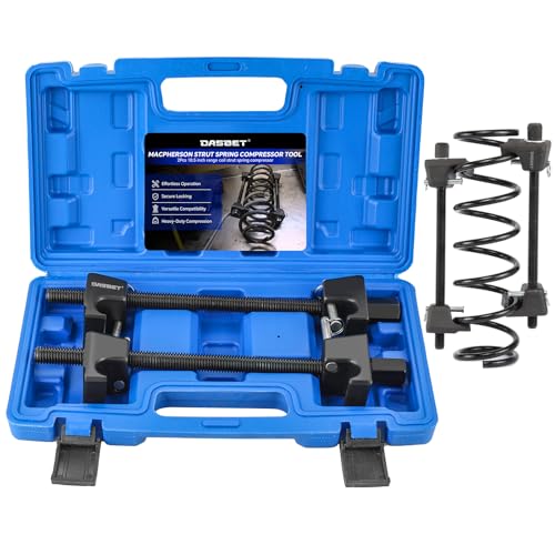 DASBET Macpherson Strut Spring Compressor Tool Kit 2PCS Coil Spring Compressor with Detent Pins Spring Compressor with 10.5in Range for Suspension Work (Blue)