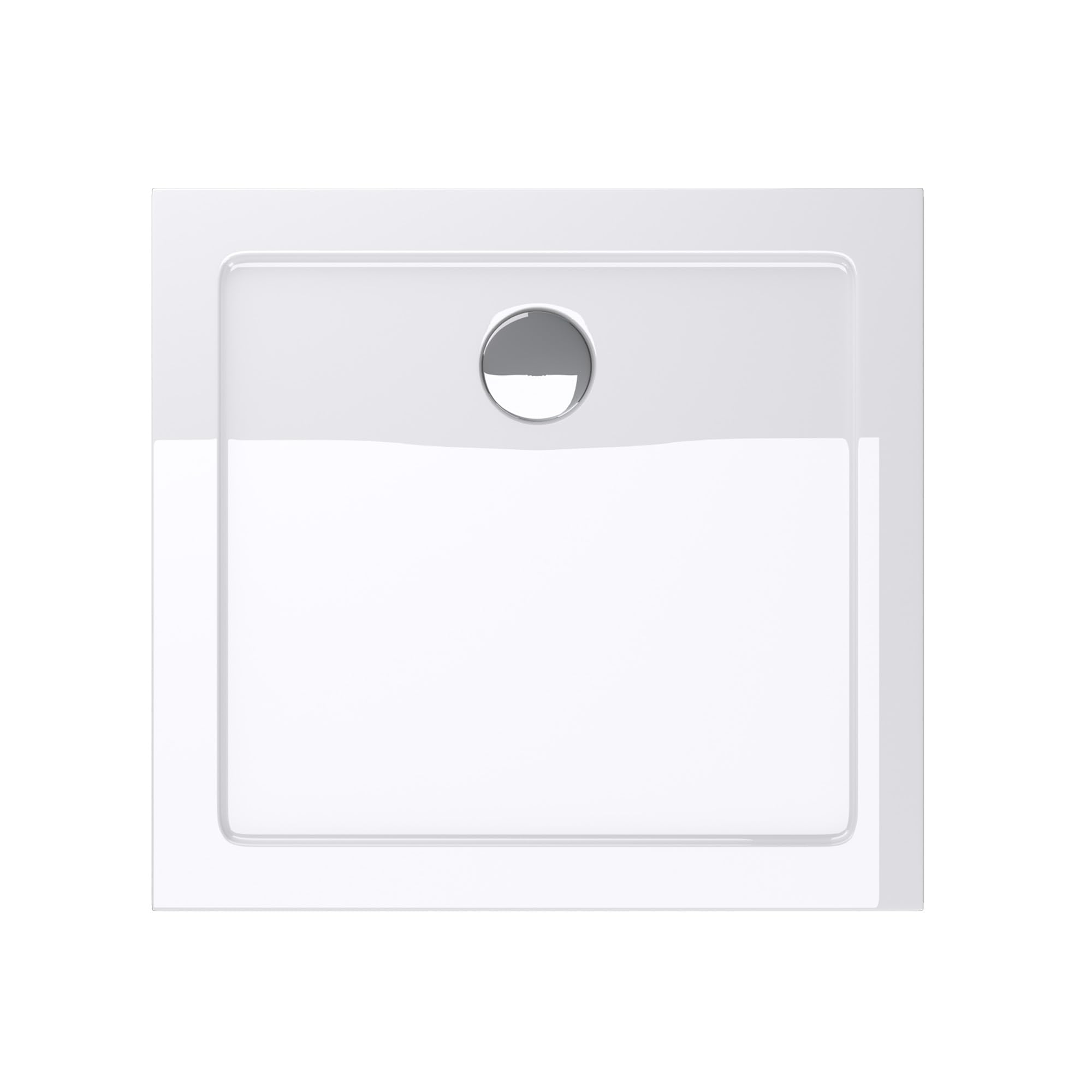 Mai & Mai Plato de Ducha 70x80x4 cm – Acrílico Blanco Rectangular, Antideslizante y Resistente, Instalación a Ras de Suelo o Sobresuelo Faro2 | Bañera acrílica en color blanco para cabina de ducha, forma: rectangular Faro