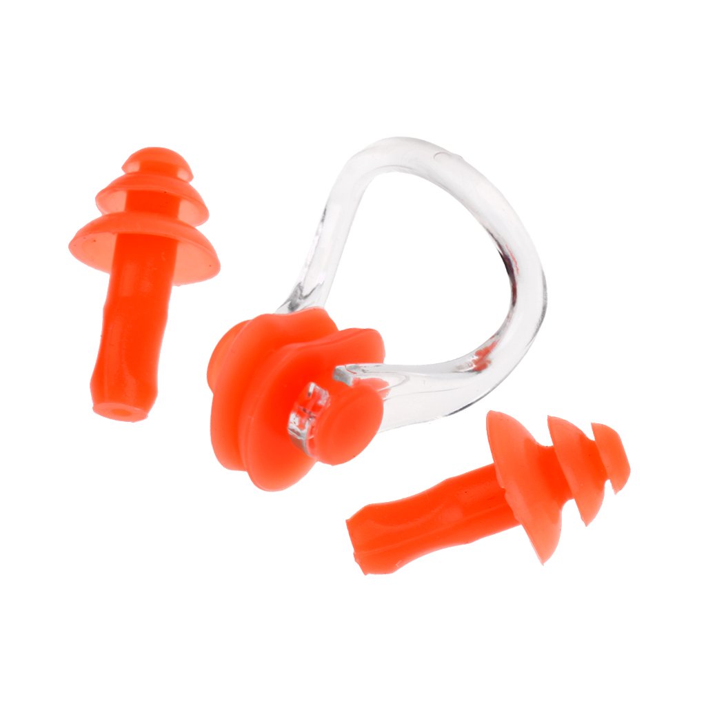 Magideal Set of 3PCS Ear Plugs with Nose Clip Swimming Accessories Random Color 2