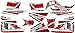 NUOVA EDIZIONE 2020. Compatibile con Yamaha Blaster Yfs 200, Years 1998-2005 Rouge. Nome e numero GRATUITI. Kit adesivi grafici personalizzati in vinile MX con decalcomania.