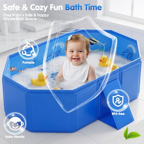 Image of 2026 Toddler Bath Tub for Shower, Portable Bathtub for Kids