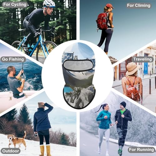 Balaclava de Protección Solar para Hombres y Mujeres, Máscara Respirable para la Cara y Cabeza Completa para Senderismo, Ciclismo, Correr, Conducir miniatura 6