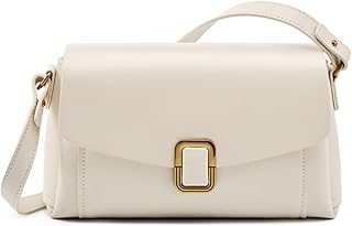 MoreFarther Genuine Leather Crossbody Bag for Women, Removable Satchel Adjustable Shoulder Bag