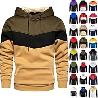 Generico Felpa Uomo Invernale con Cappuccio - Hoodie Girocollo da Confortabile Casual, Felpe a Taglio Largo con Tasche e Polsini Elastici