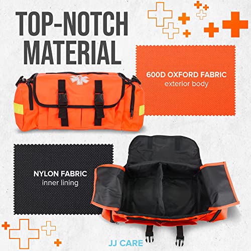 JJ-CARE-Trauma-Bag-250PCS-First-Responder-Kit-EMT-Bag-with-Padded-Strap-Reflective-Medical-Bag-Fully-Stocked-Multiple-Pockets-EMS-EMT-Bags-Fully-Stocked-First-Aid-Trauma-Bags-Fully-Stocked