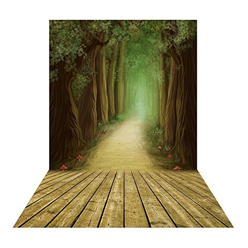 Muzi 5X8Ft Photography Backdrops For Foggy Forest Wooden Floor Photo Background Studio Prop Xt-3806 #TOP5