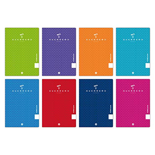 Pack 10 Libretas Escolares A4 Cuadriculadas 5x5mm, Tapa Polipropileno Flexible, Margen Magenta - Azul