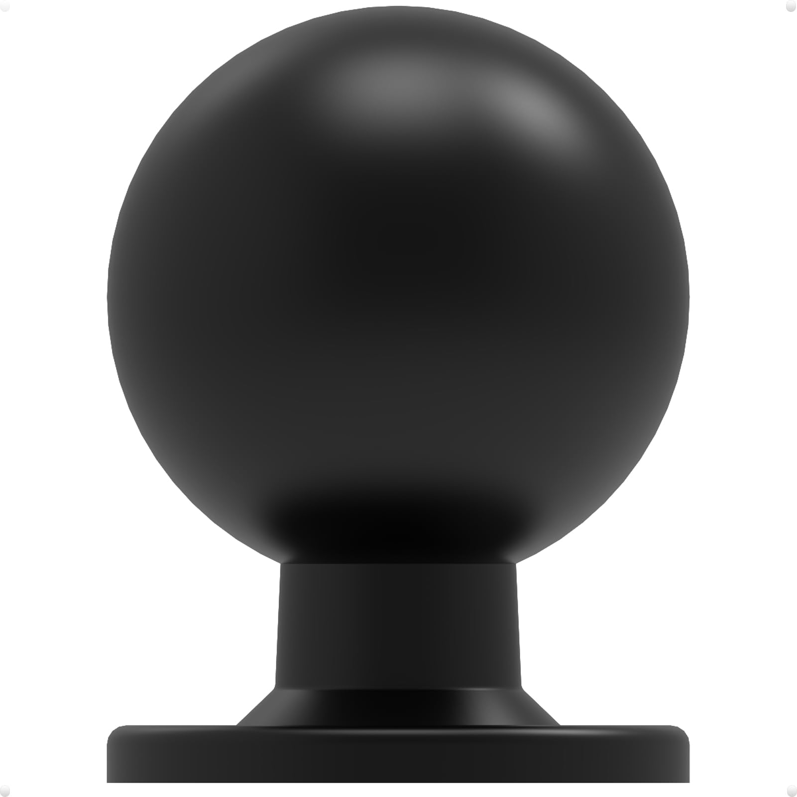 trust4care 8-Pack Matt Black 1-1/3 inch Cabinet Knobs with Wide Backplate – Large Ball Knobs for Bifold Closet Door, Kitchen Cabinets, and Dresser
