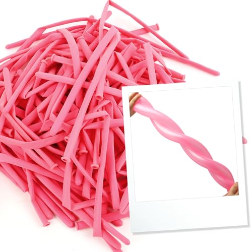 Image of Long Balloons - Pink 260 Balloons for Balloon Arch & Party Decor, 100Pcs