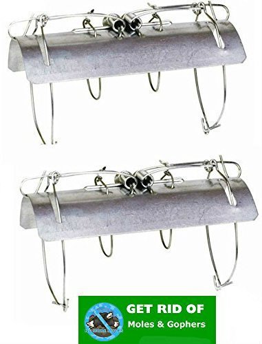 HHH HUNTING® Lot de 5 pièges à taupes rapides en métal galvanisé très résistant, pièges à taupinières antirongeurs, méthode humaine pour tuer les taupes