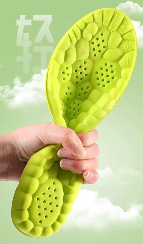 2 Pairs Cloud Insoles for Men Women,4D Cloud Technology Insole，Super Soft Comfort Insoles,U-Shape Memory Foam Inserts, Shock Absorption, Foot Pain Relief (Orange, Women: 4-8.5) - Image 6