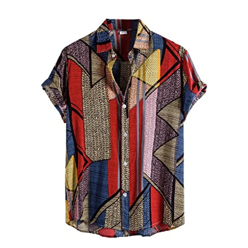 Chemise à manches courtes CS175 au motif floral rafraîchissant pour l'été masculin