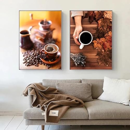 Affiches vintage en grains de café pour décoration murale de magasin et de cuisine