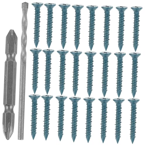 BUTIFULSIC Concrete Screws for Wall Mounting 3/16''x1-1/4 Anchor Screws Kit Drill Bits for DIY Pro Projects