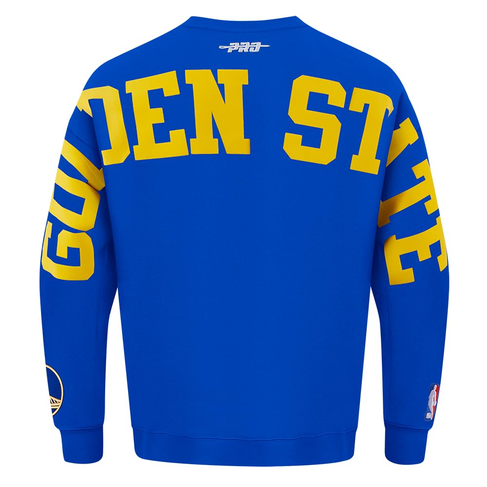 Pro Standard Mens NBA Golden State Warriors Wingspan Sweatshirt Royal Blue L