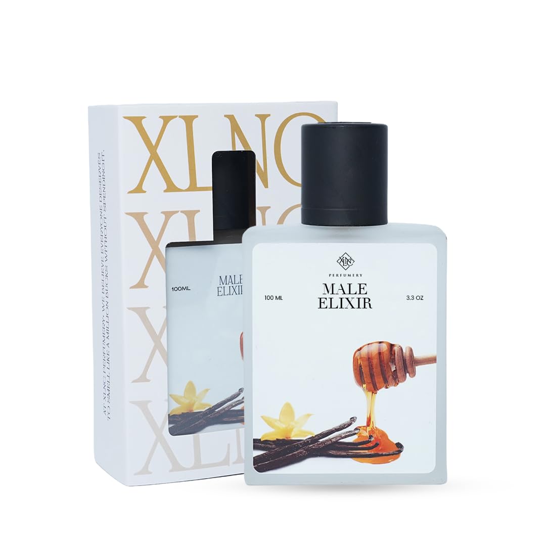 XLNC Le Male Elixir Perfume for Men, Premium Long-Lasting Fragrance with Lavender, Mint, Vanilla & Honey Notes, Fresh Extrait de Parfum for Men, 100ml