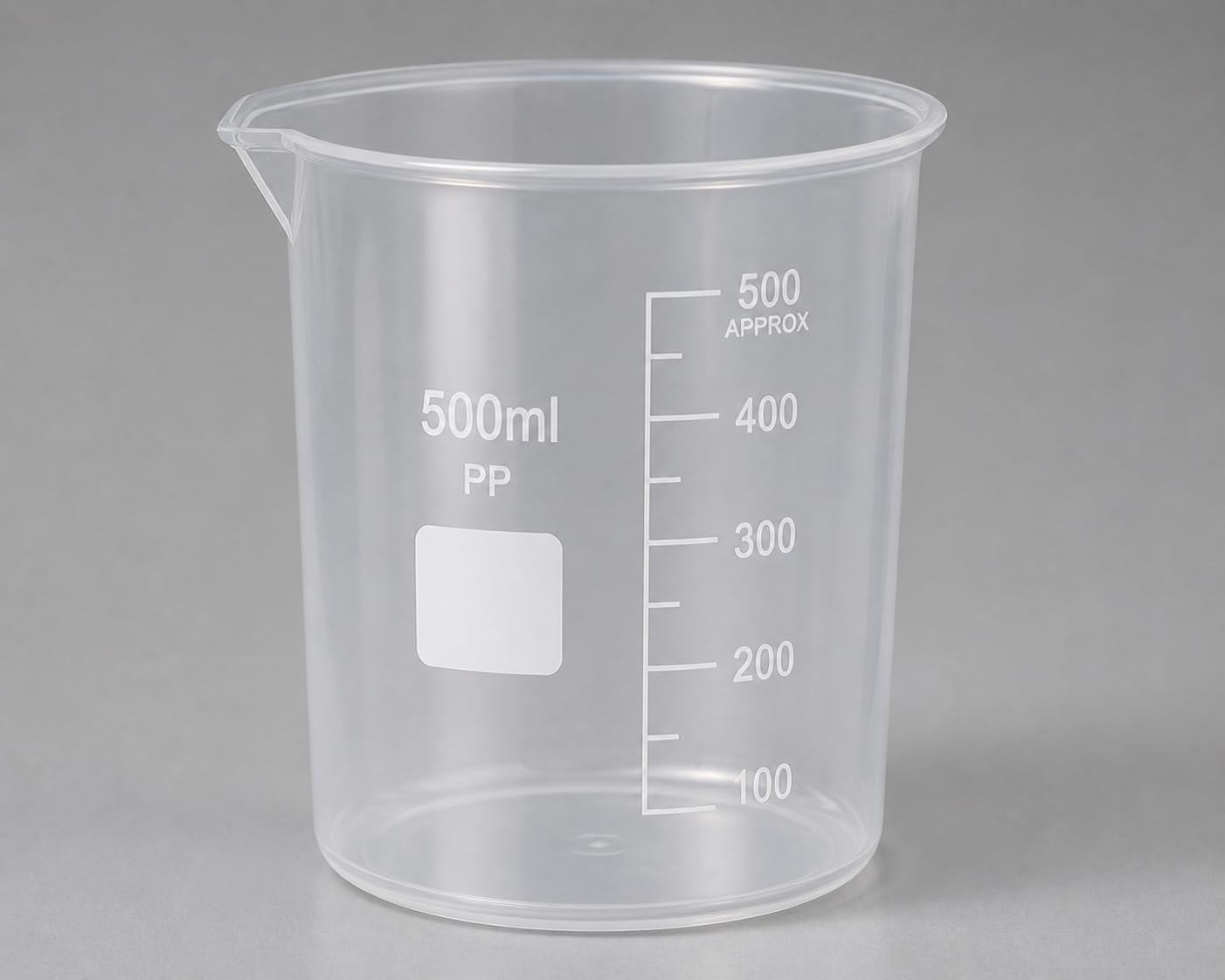 500ml PP Plastic Beaker, Transparent, Printed Graduation, with Spout, for Lab, Chemical and Educational Use-image-8