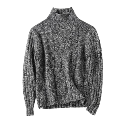 Mens Sweaters Vintage 100% Cashmere Turtleneck Business Knitted Pullover Jumper