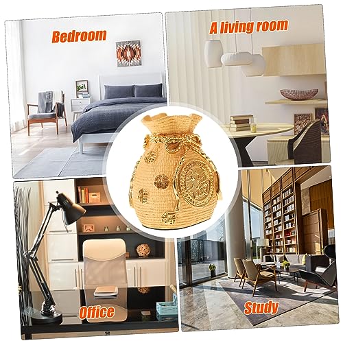 Creative Resin Lucky Money Bag Piggy Bank Ornament Vivid Car Interior Decor Delicate Texture and Fade Resistant Decorative Coin Saving Figurine for Vehicle4