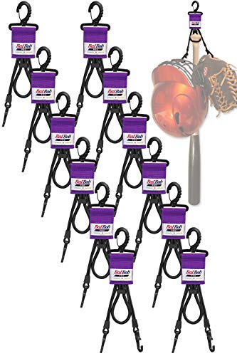 (Team 12 Pack) Dugout Gear Hanger - The Dugout Organizer - For Baseball And Softball To Hold Bats, Helmets And Gloves (Purple) #TOP6