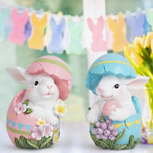 Hodao-Easter-Bunny-Decorations-Spring-Easter-EggCup-Bunny-Indoor-Home-Decor-Farmhouse-Country-Style-Flowers-Bunny-Figurines-2pcs-Easter-Egg-Rabbit-Color-1 Hodao Easter Bunny Decorations Spring Easter EggCup Bunny Indoor Home Decor Farmhouse Country Style Flowers Bunny Figurines 2pcs Easter Egg Rabbit Color 1