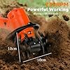 Motobineuse Electrique Sans Fil, 21V Portable Motoculteur sur Batterie, 235 RPM Petite Motobineuse Électrique, Largeur/Profondeur de Travail 10/10 cm, Cultivateur pour Potager, Yard, Culture du Jardin