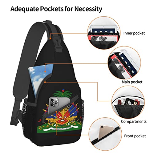 Mochila de hombro unisex emblema Haití para uso diario miniatura 5