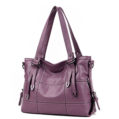 Sac a main pour femme DEERWORD violet en cuir PU chic modèle 5369
