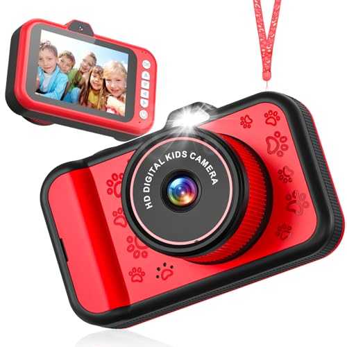 Usteetic Fotocamera per bambini da 3,5 pollici con grande schermo doppia fotocamera 48Mp con manopola di messa a fuoco Zoom digitale 10X Bel regalo di compleanno per 3-12 bambini