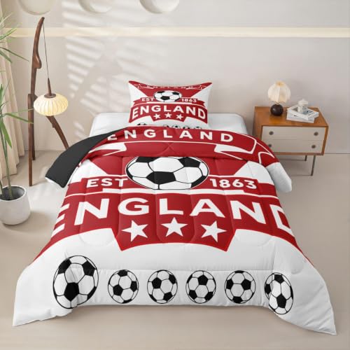 Image of Feelyou Football Soccer Comforter Set Twin Size Bedding Set
