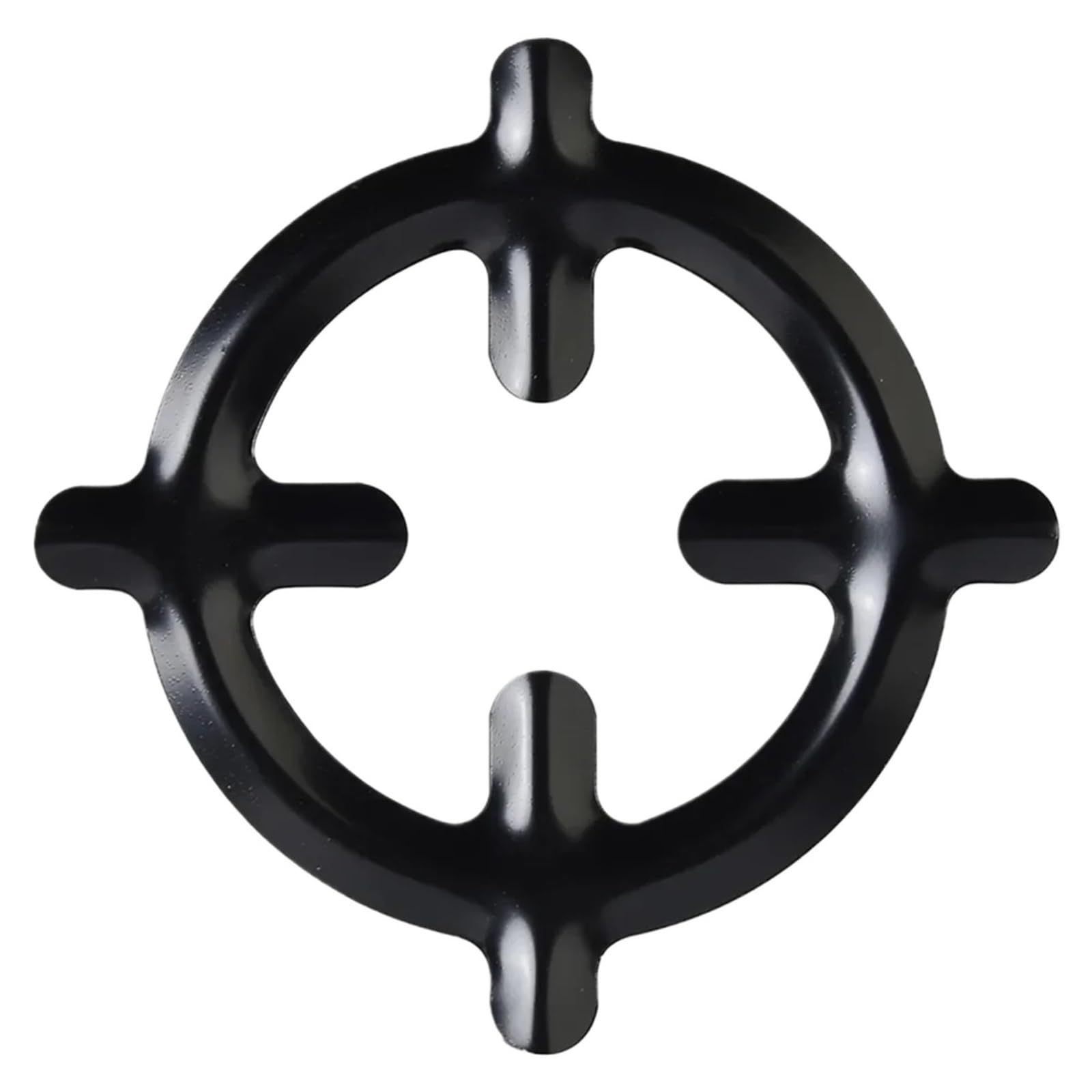 Zovloer One Color 2Pcs Black Iron Pot Stand For Gas Stove, Universal Wok Ring Trivet Grate
