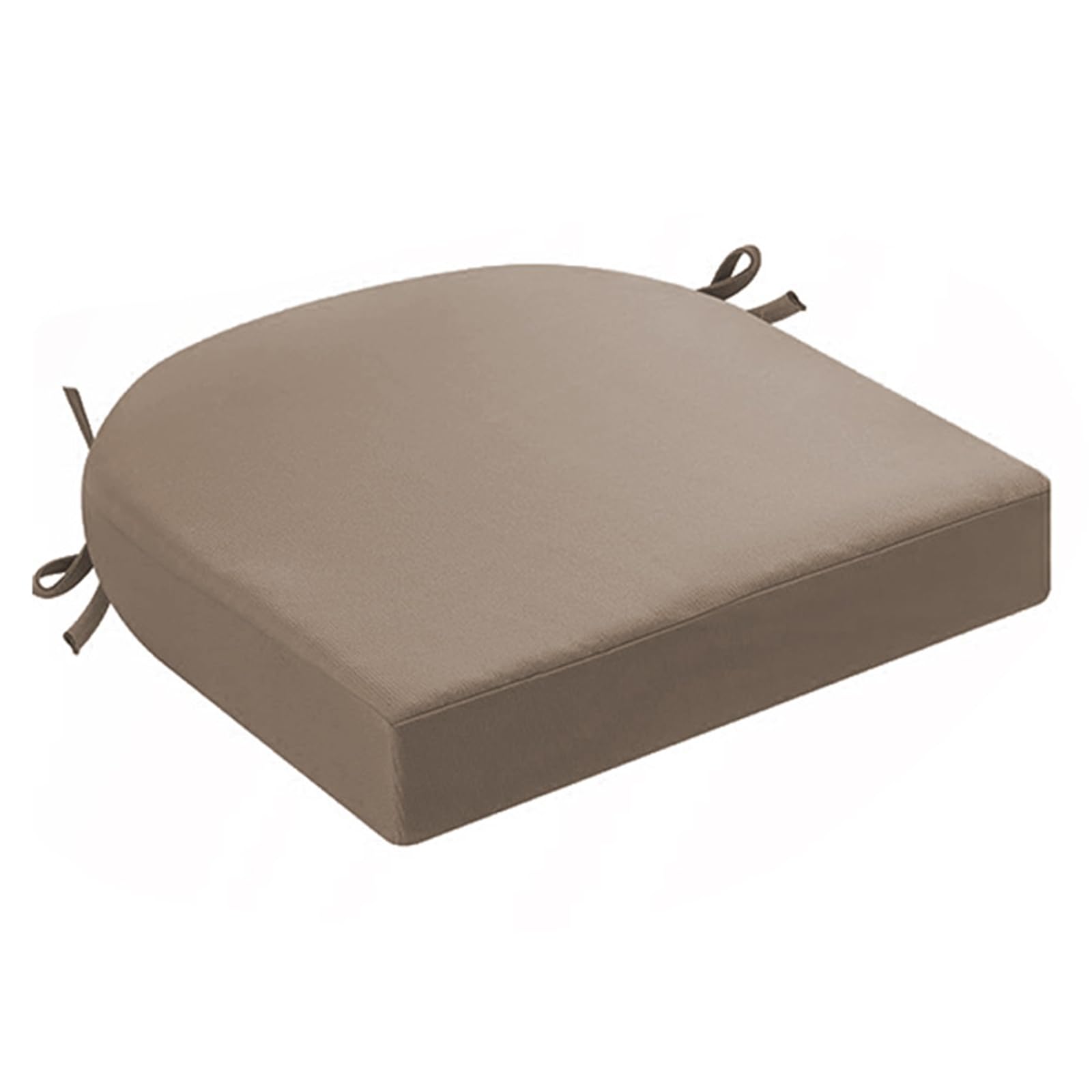 DRXRD Outdoor Chair Cushions,Waterproof & Fade Resistant Patio Furniture Cushions,Round Corner Seat Cushion Pads with Removable Cover for Garden Yard Lawn light brown 43 * 43 * 8cm
