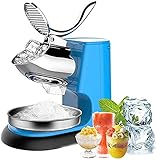 Durable Food Grade Material: Our ice shaver machine is mainly made from premium stainless steel and aluminum alloy. Besides, you can quickly clean it after use. Really save your time and energy.