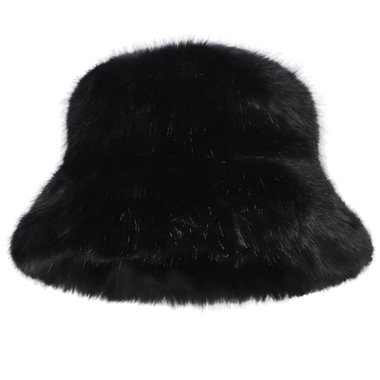 2513 Plush Fisherman Hat Artificial Fur Bucket Hat Winter Warm Plush Bucket 61l2-Az5p+L._AC_UY1000_.jpg main image 3