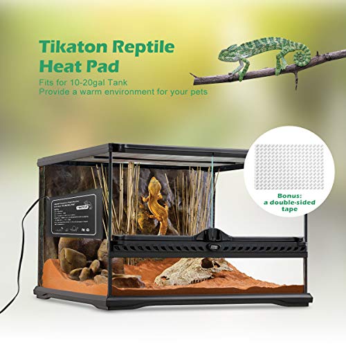 Tikaton Reptile Heat Pad - Adjustable Temperature Under Tank Heater for 10-20gal/30-40gal Tank, Terrarium Heat Mat for… - Image 5