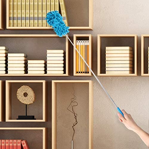 Plumeau Poussiere Microfibre avec Tige télescopique pour éliminer la poussière