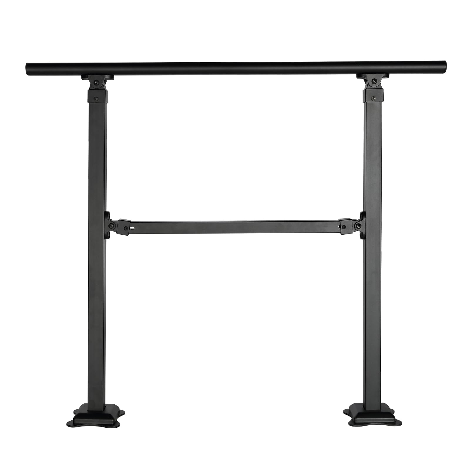 VEVOR Rampa Scala 914,4 mm Ringhiera Scala per 3 gradini a mano in acciaio al carbonio regolabile 50° carico 300 kg con kit di installazione per pavimenti in cemento legno piastrelle in ceramica