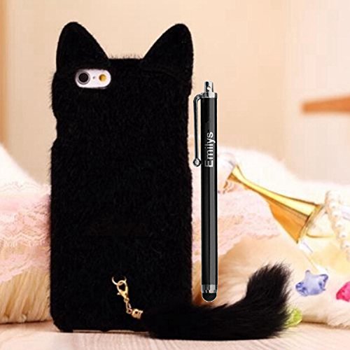 Galaxy S7 case,Emilys Samsung Galaxy S7 case,Emilys Style Luxury New Cat with Tail Cute Soft Protect Back Case Cover for Samsung Galaxy S7(Black)