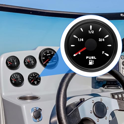 Image of ARTILAURA Fuel Sending Unit and Gauge Kit, 240-33ohms 10 inch (250mm) Boat Marine Fuel Tank Sender Stainless Steel Gas Sensor for Car Truck Vehicle (Black)