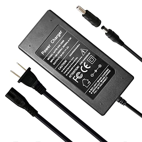 JFX 48V Power Supply 54.6V 2A Battery Charger for 48V Lithium Battery with DC 5.5x2.1mm / 5.5x2.5mm Plug