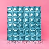 Square Foil Balloon Wall - Perfect Square Balloons for Backdrop | Durable Square Foil Balloons for Any Event | Easy-to-Assemble Square Balloon Wall | Vibrant Foil Square Balloons | Dual Tone
