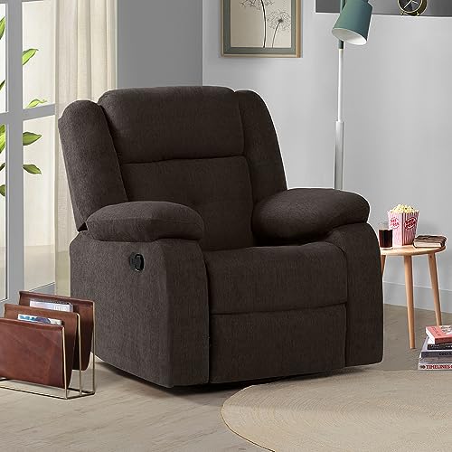 Sleepyhead RX7 – Rocking & Revolving Single Seater Fabric Recliner (Egyptian Brown)